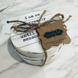 Mud Pie Coaster Set NWT